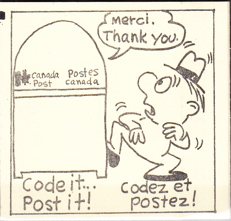 W CANADA 0716-BK79 (5) POSTAL CODE COUNTING MARK BOOKLET