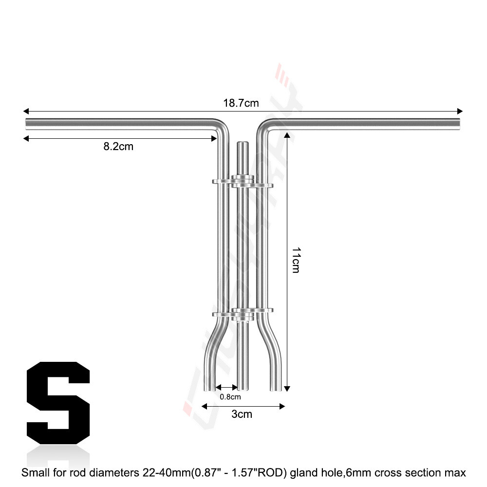 3* Hydraulic Cylinder Piston Rod Seal U-cup Installation Tool Kit Set Universal