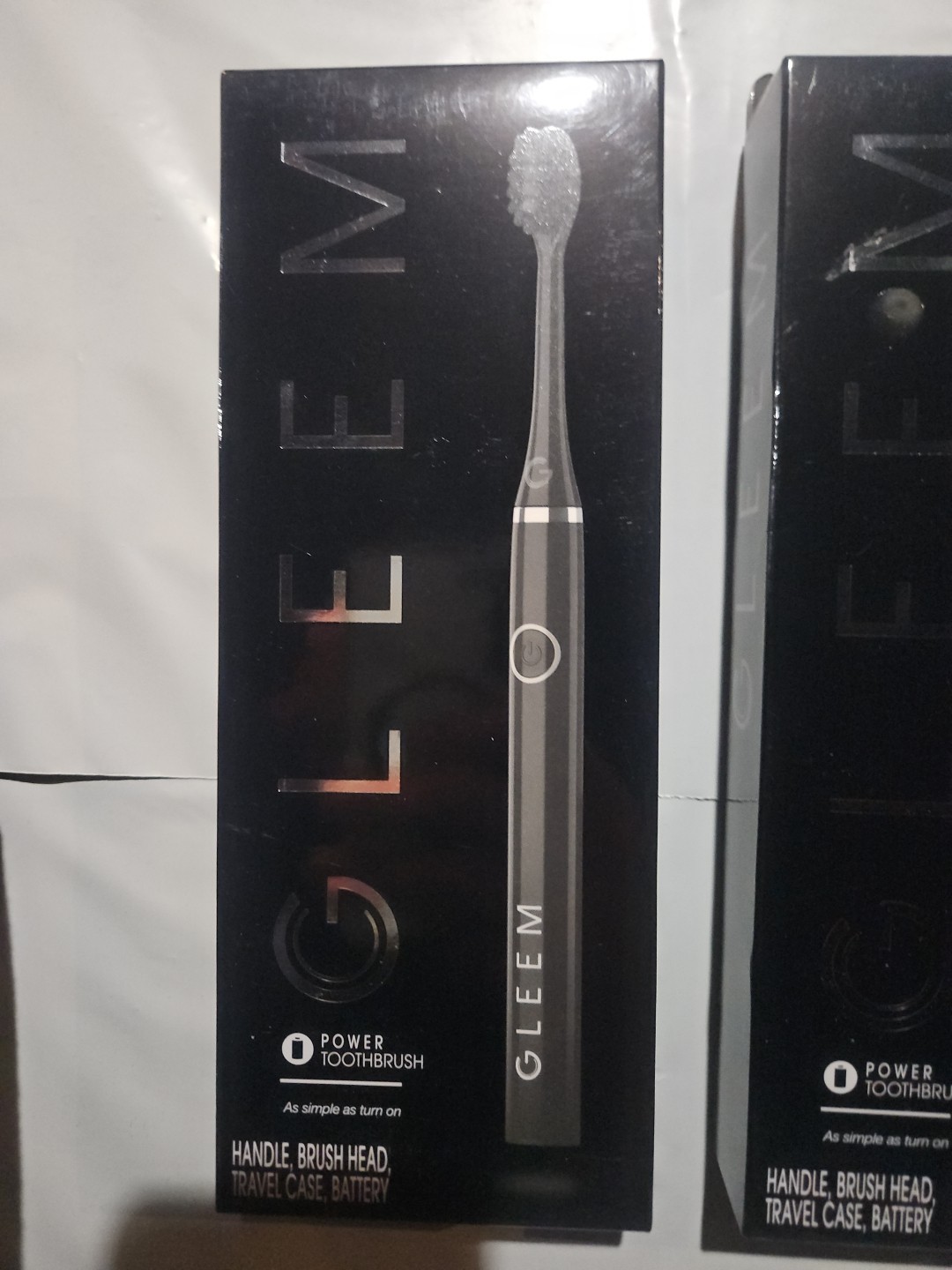 Lot of 2 Gleem Electric Power Toothbrush Battery Black Free S&H Factory Sealed