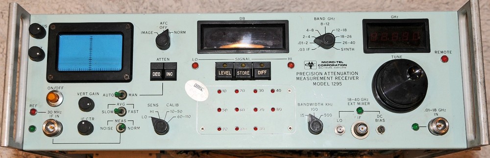 Micro-Tel Model 1295 Precision Attenuation Measurement Receiver Please Read AD