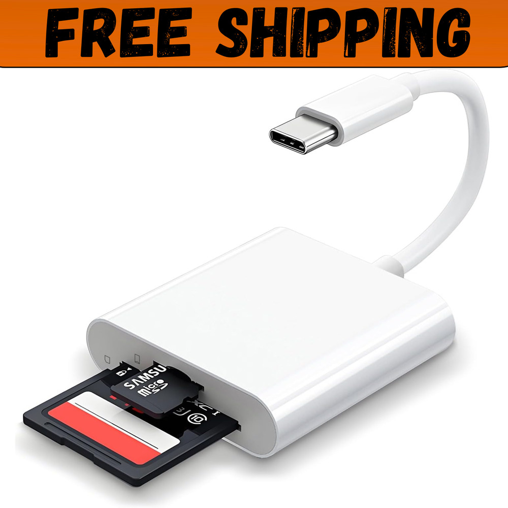 USB C SD Card Reader for Iphone 15 16/Ipad/Macbook/Mac,Type C Memory Trail Camer