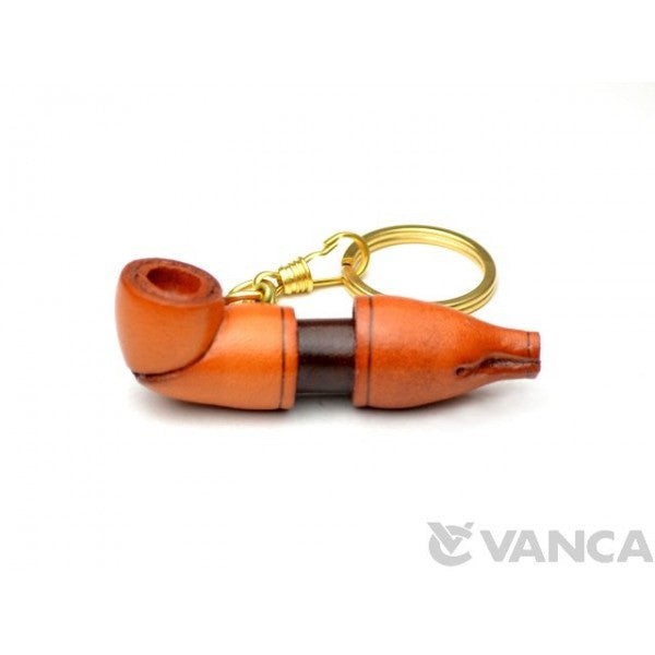 Oriental Pipe Leather Keychain(L)