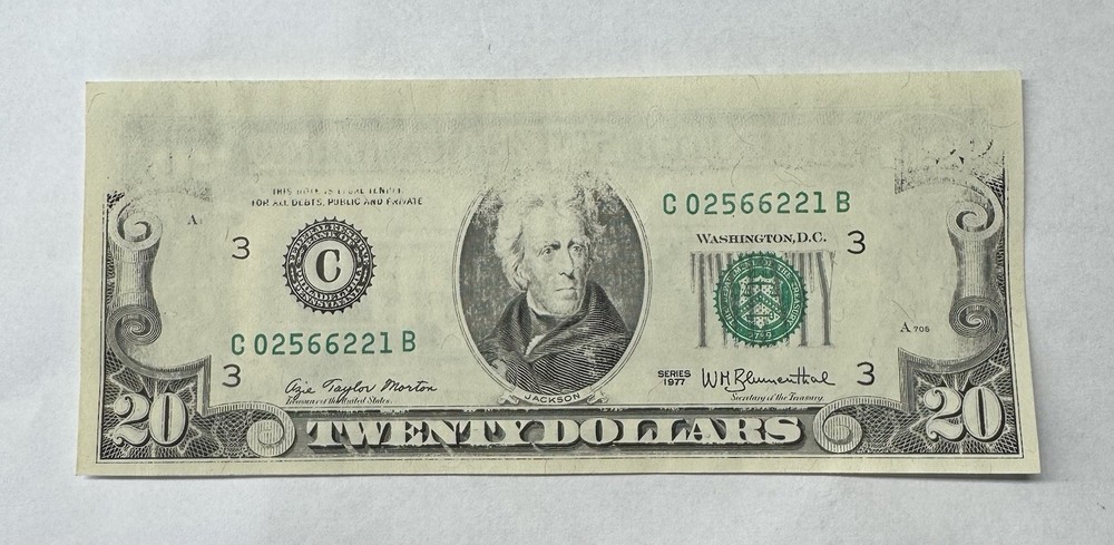 (3) $20 1977 Philadelphia Notes - 1 Insufficient Ink Error, PLUS 2 CONSECUTIVE