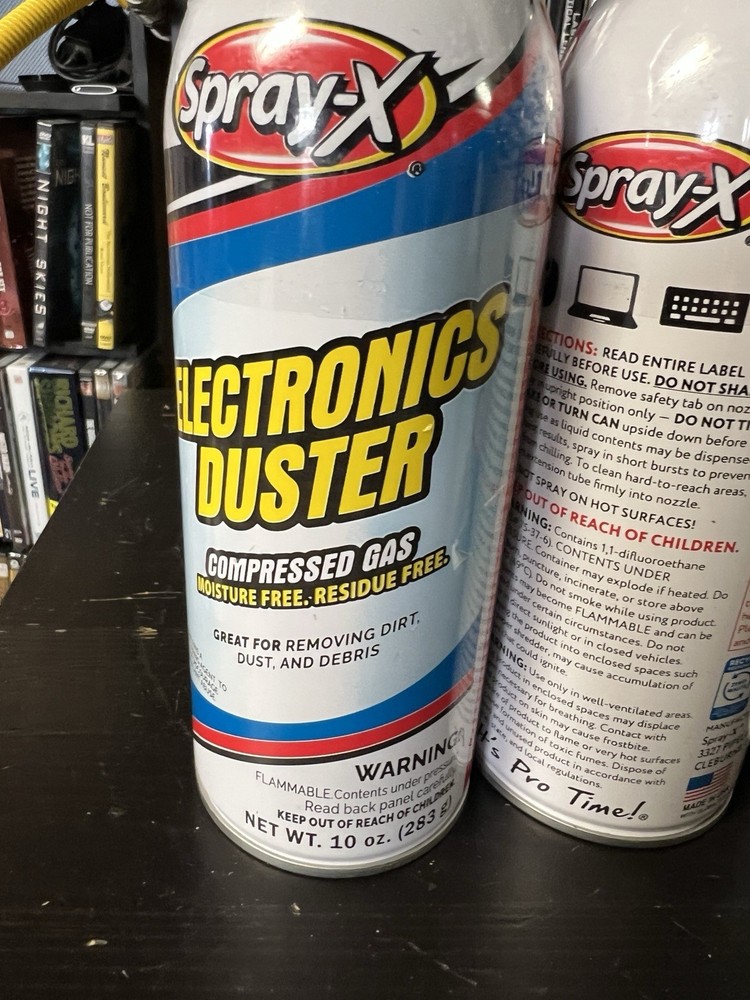 Spray X Electronics Duster, (3can) 10 oz – Compressed Air Cleaner Electronics