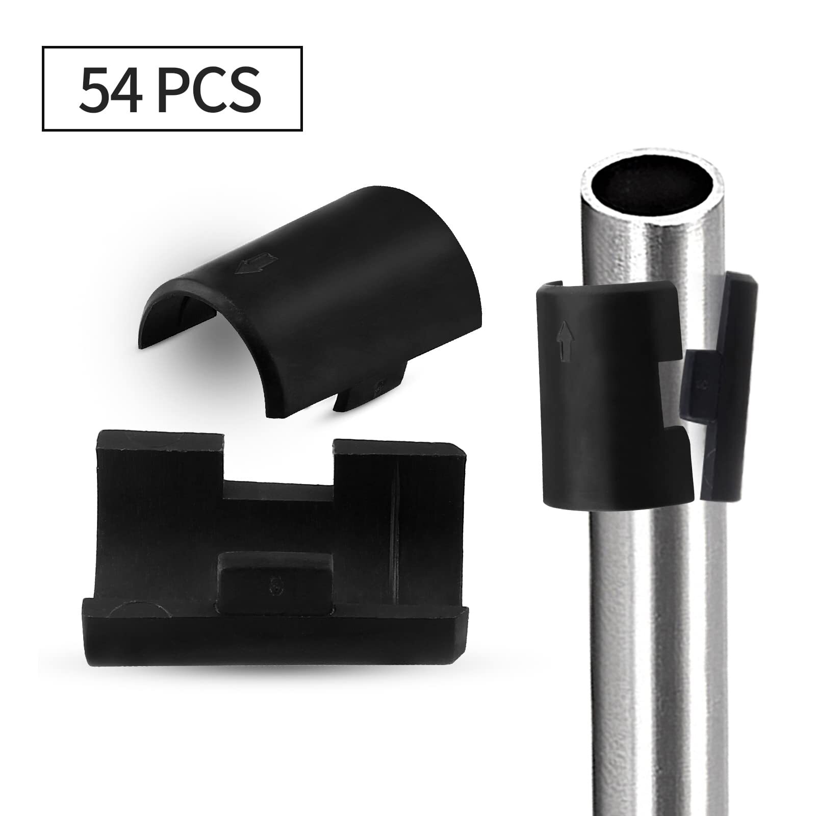 54 Pack Wire Shelf Clips for 7/8 Inch Post, Split Shelving Sleeves Replacements
