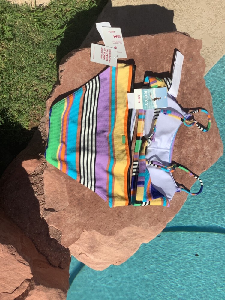ROXY Color Jam Fixed Tri Top Med Bikini Bottom Med