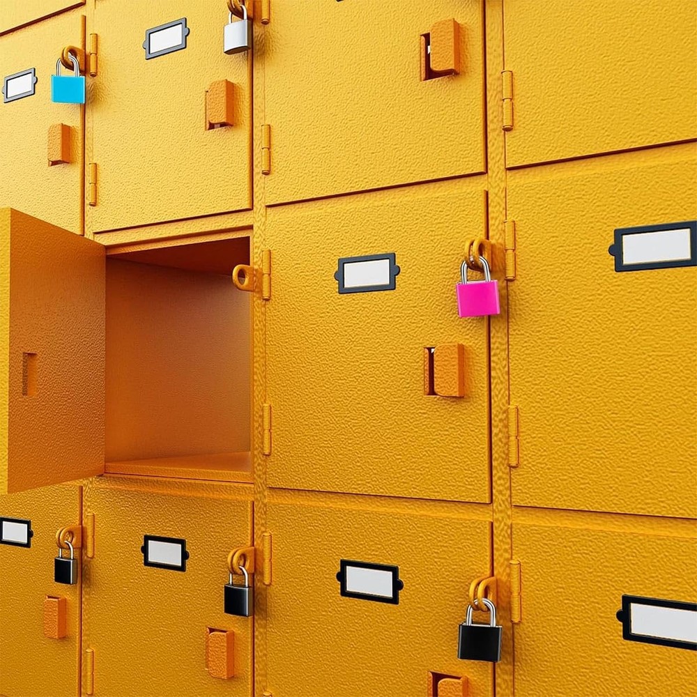 3 Pcs Small Locks with Keys,Multicolor Mini Key Locks, Plastic-Covered Copper...