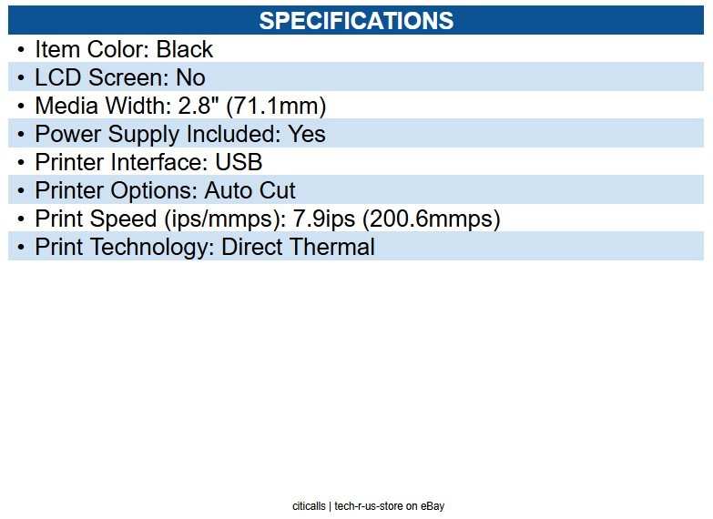Sewoo TE25UBCG SLK-TE25 POS Printer 3" 180DPI 200mm/sec, All-front access & exit