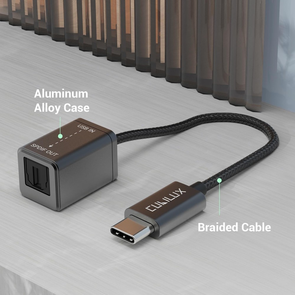 USB C to SPDIF Adapter for Enhanced Audio Experience with Amplifiers