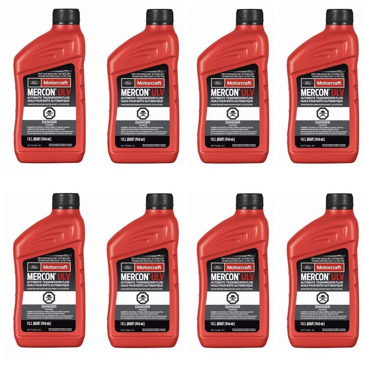 8 Quarts Auto. Trans. Fluid Genuine FORD Motorcraft XT12QULV MERCON ULV
