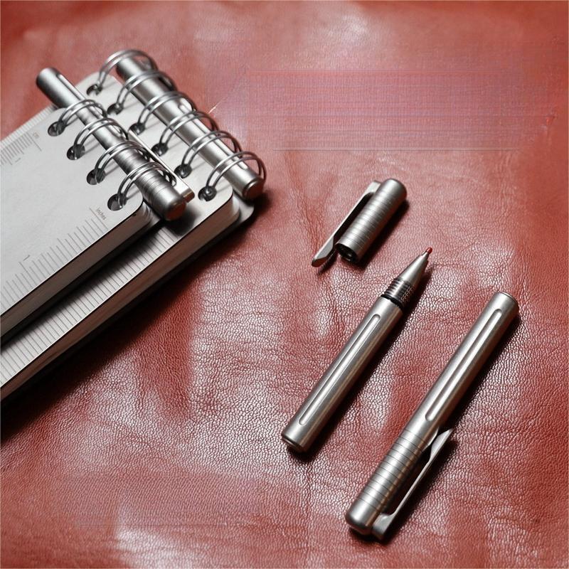 Compact TC4 Titanium Alloy Signature Pen Pocket Ballpoint Pen Outdoor Travel EDC
