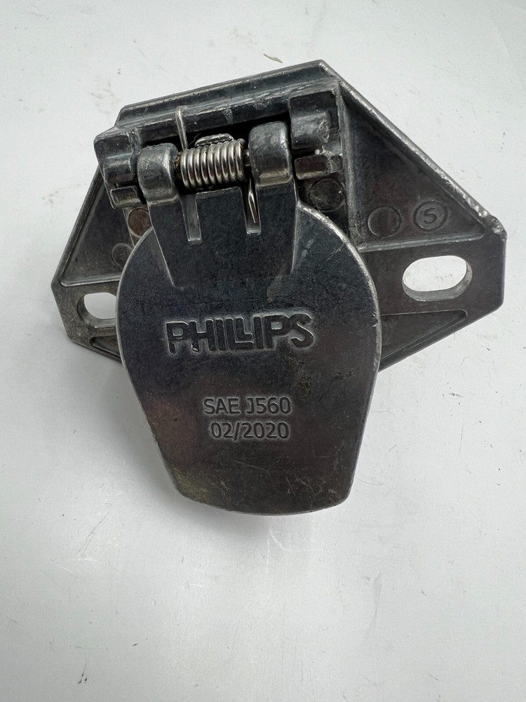 (QTY 5) PHILLIPS 15-720 SAE J560 7 WIRE TRAILER SOCKET PLUG