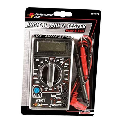 W2974 Digital Multimeter Tester 2000 Counts with AC DC Voltmeter and Ohm Volt