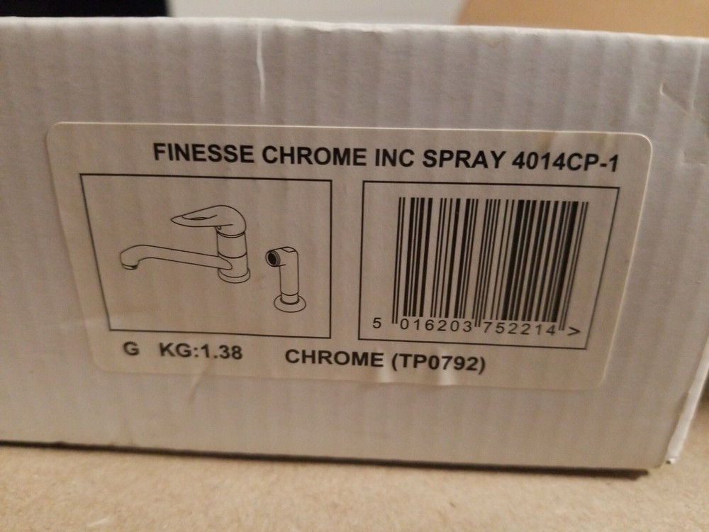 Finesse One Handle Chrome Kitchen Faucet / Spray