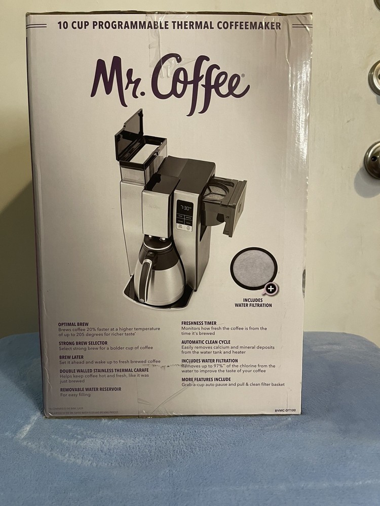 Mr. Coffee 10 Cup Programmable Thermal Coffeemaker, Optimal Brew
