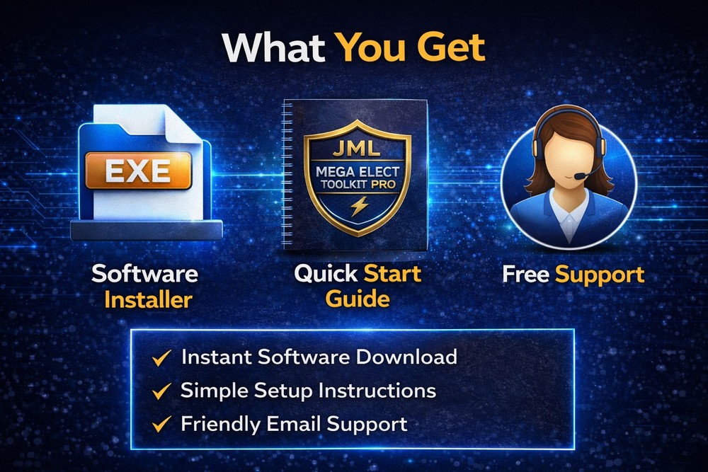 JML Mega Elect PC Repair Toolkit PRO USB | 1-Click Fix 50+ Tools No Sub