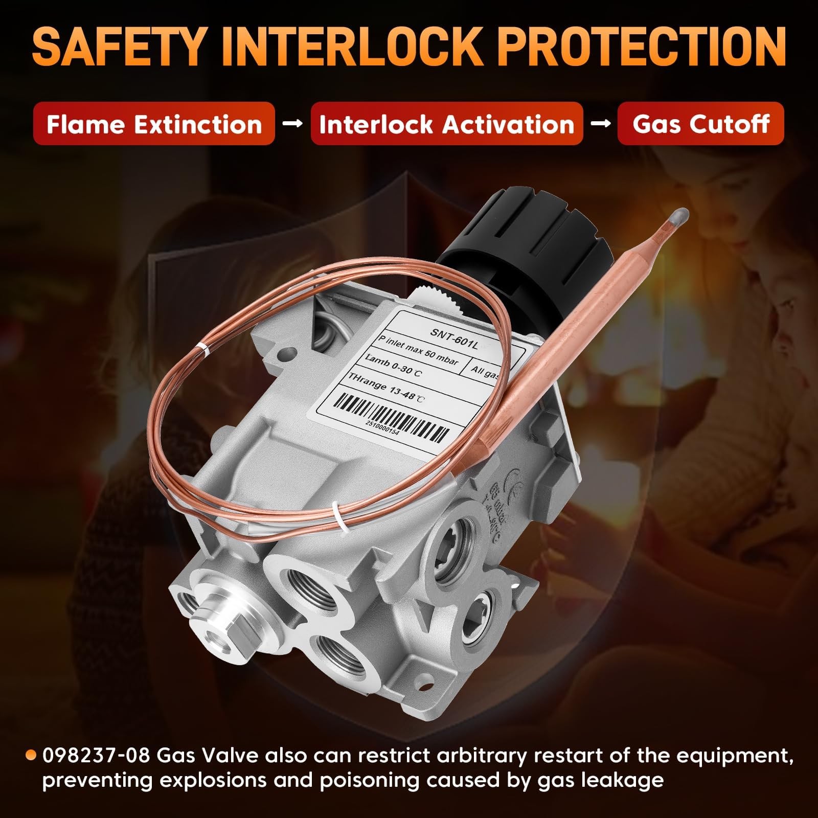 098237-08 SIT 630 Eurosit Gas Control Valve Kit for Desa Gas Log Fireplace