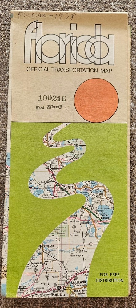 1978 FLORIDA Official State Transportation Road Map