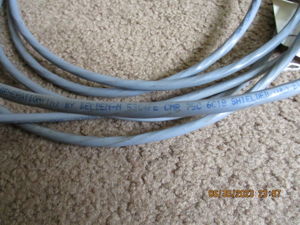 15' - 18/6 BELDEN copper twisted shielded pair wire signal security Stranded