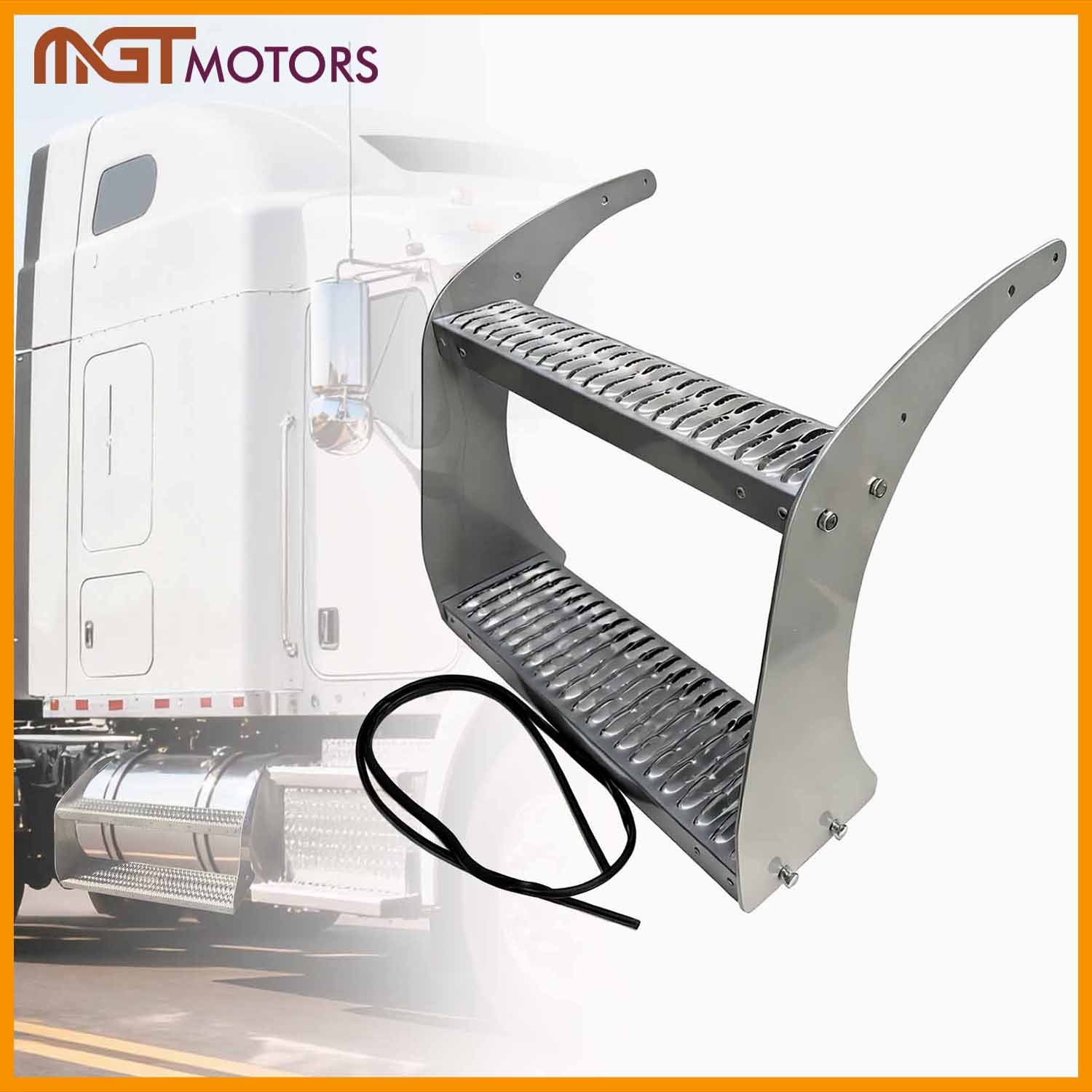 Top & Bottom 26" Fuel Tank Step w/ Bracket Aluminum For Peterbilt 579 All Models