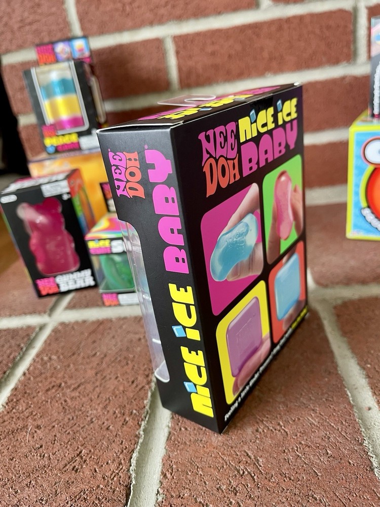AUTHENTIC NeeDoh Nice Ice Baby, Nice Cube Swirl + Other Squishy Bundle