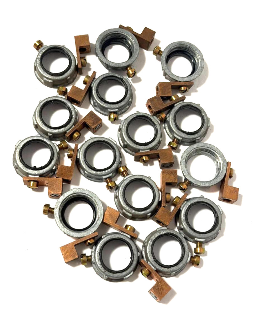 15 Pcs Appleton 3/4" Metal Grounding Bushing