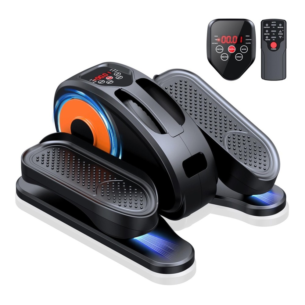 Under Desk Elliptical Machine, Adjustable Speeds Electric Trainer with Remote...