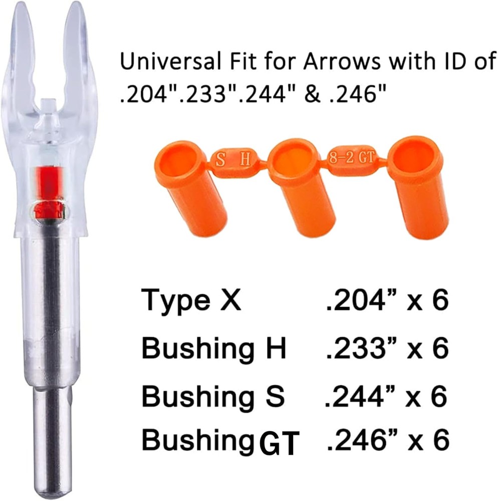 LED Arrow Nocks Lighted 6 PCS Universal with Tool