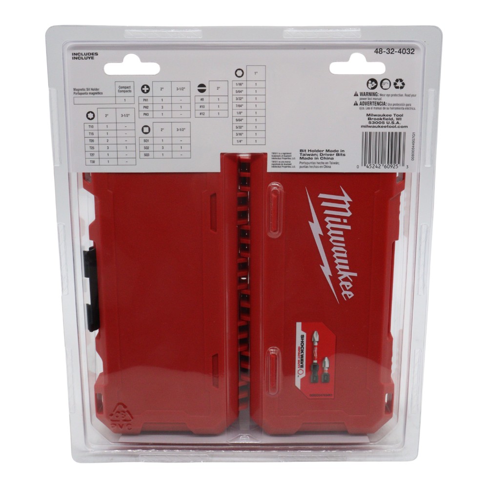 Milwaukee 48-32-4032 Shockwave Impact Duty Alloy Steel Screw Driver Bit Set 35Pc
