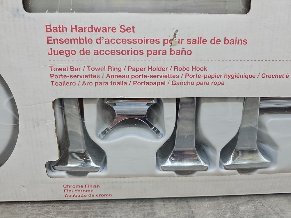 Project Source • Seton 4-Pc Bath Hardware Set • Chrome • NEW (#0198615) [E7]
