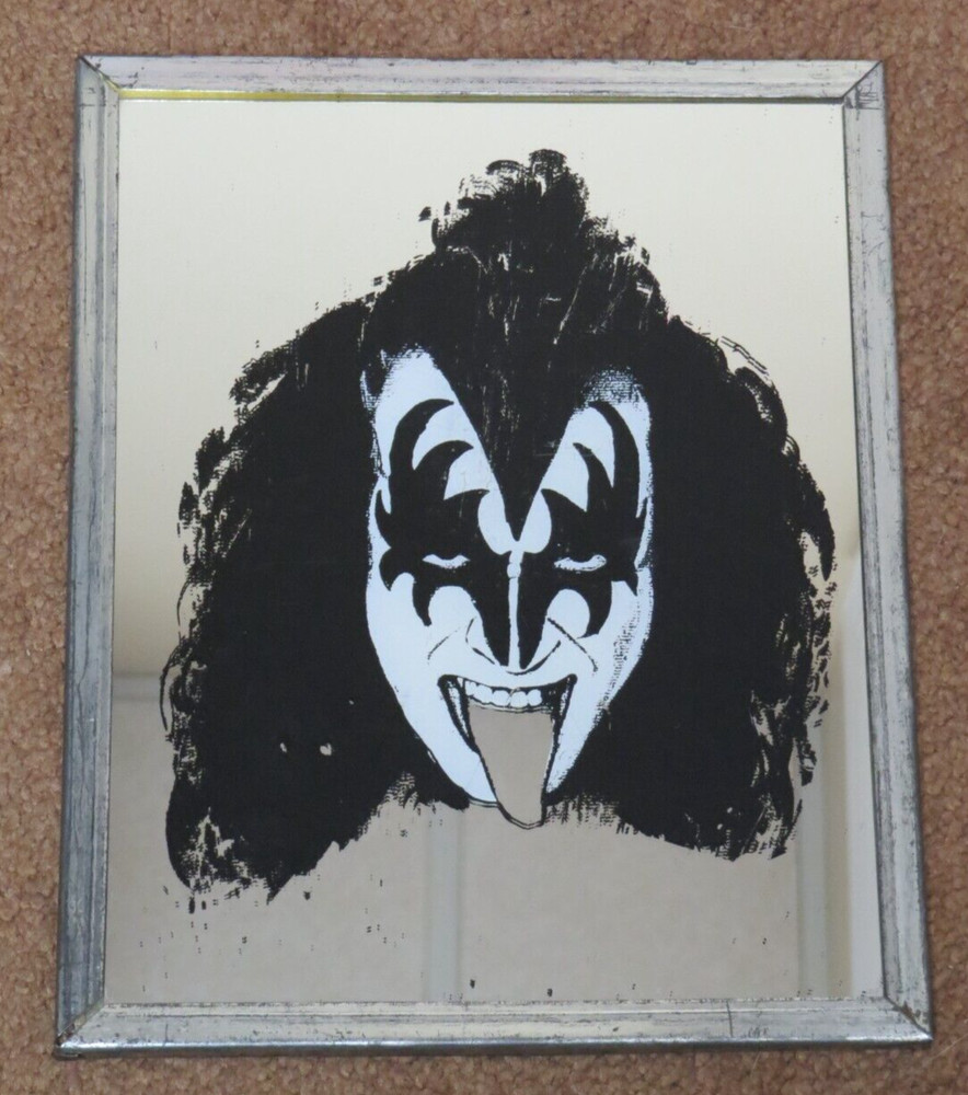 KISS GENE SIMMONS 8x10 CARNIVAL MIRROR 1970's