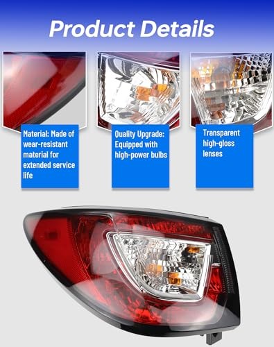Tail Light 84266019 Compatible with 2013-2017 Chevy Traverse Left Driver Side