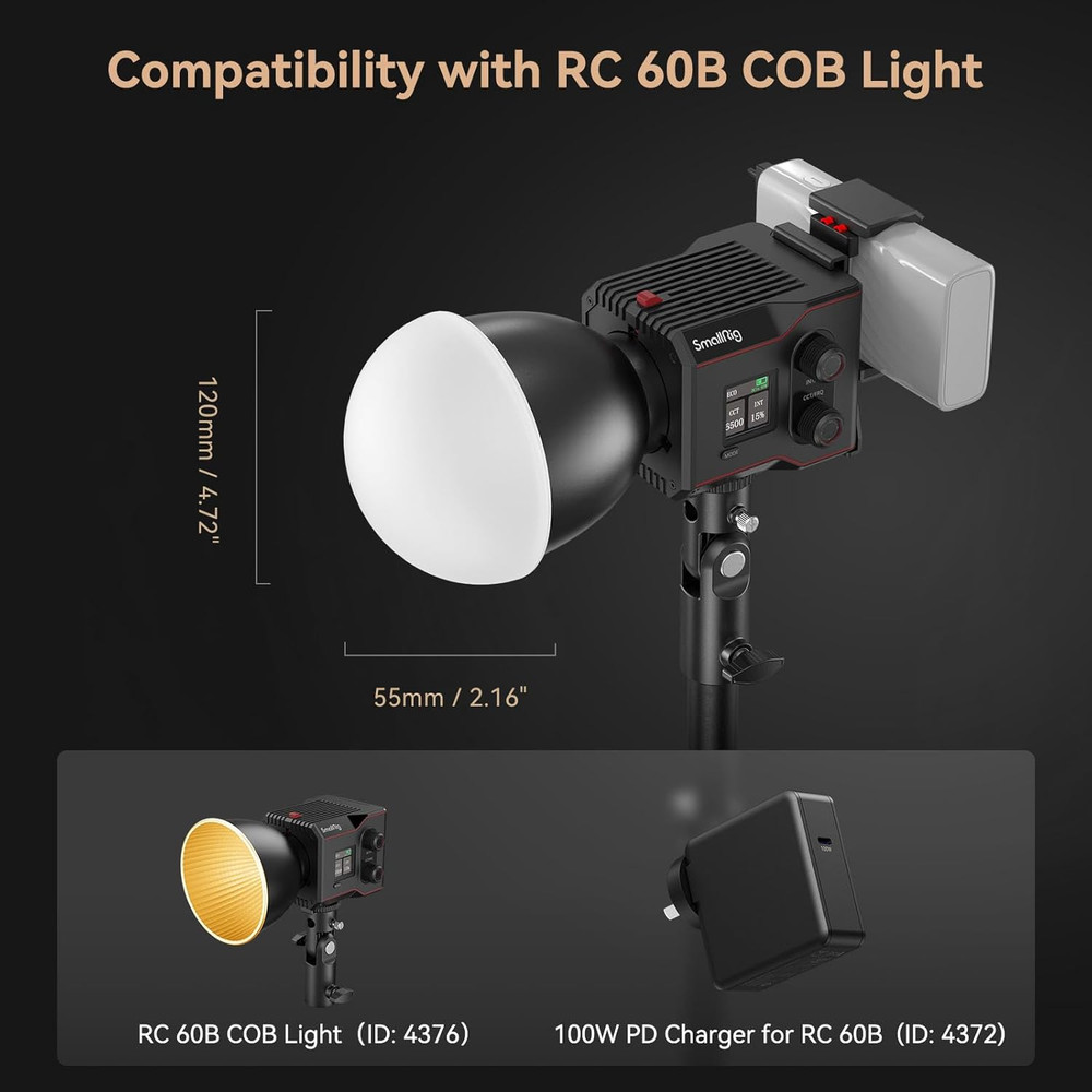 Silicone Diffuser, COB Light Diffuser, Lighting Accessory for RC60 /RC100 COB L