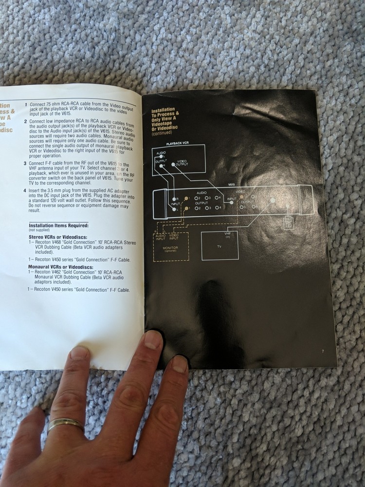Recoton V615 Color Processor Enhancer Instruction Manual