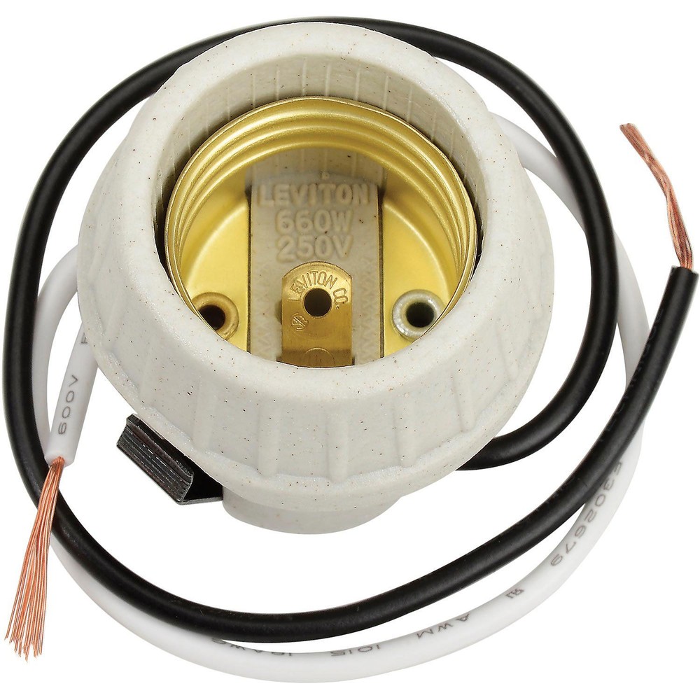 Leviton Incandescent Lampholder Porcelain Medium Base