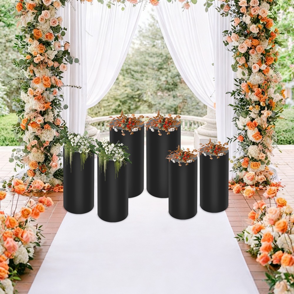 6pcs Multi-purpose Metal Display Stand Round Column Riser Retail Wedding Party