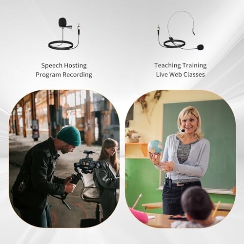 UHF Wireless Microphone Headset System -Wireless Headset Mic System, Q6MIC2