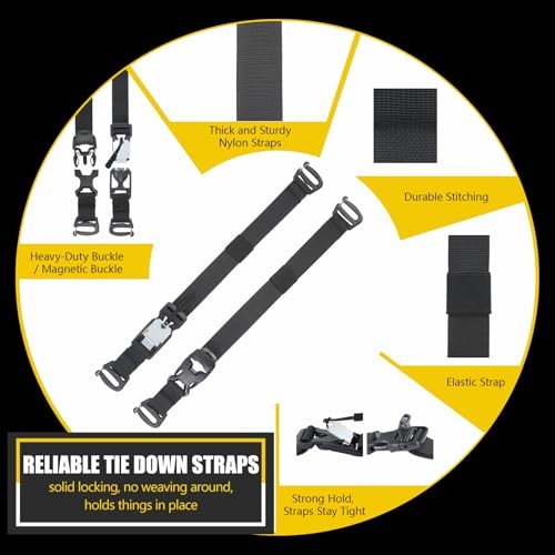 Tactical Molle System Backpack Straps - Adjustable 20.8" Pack Attachment 4 PCS