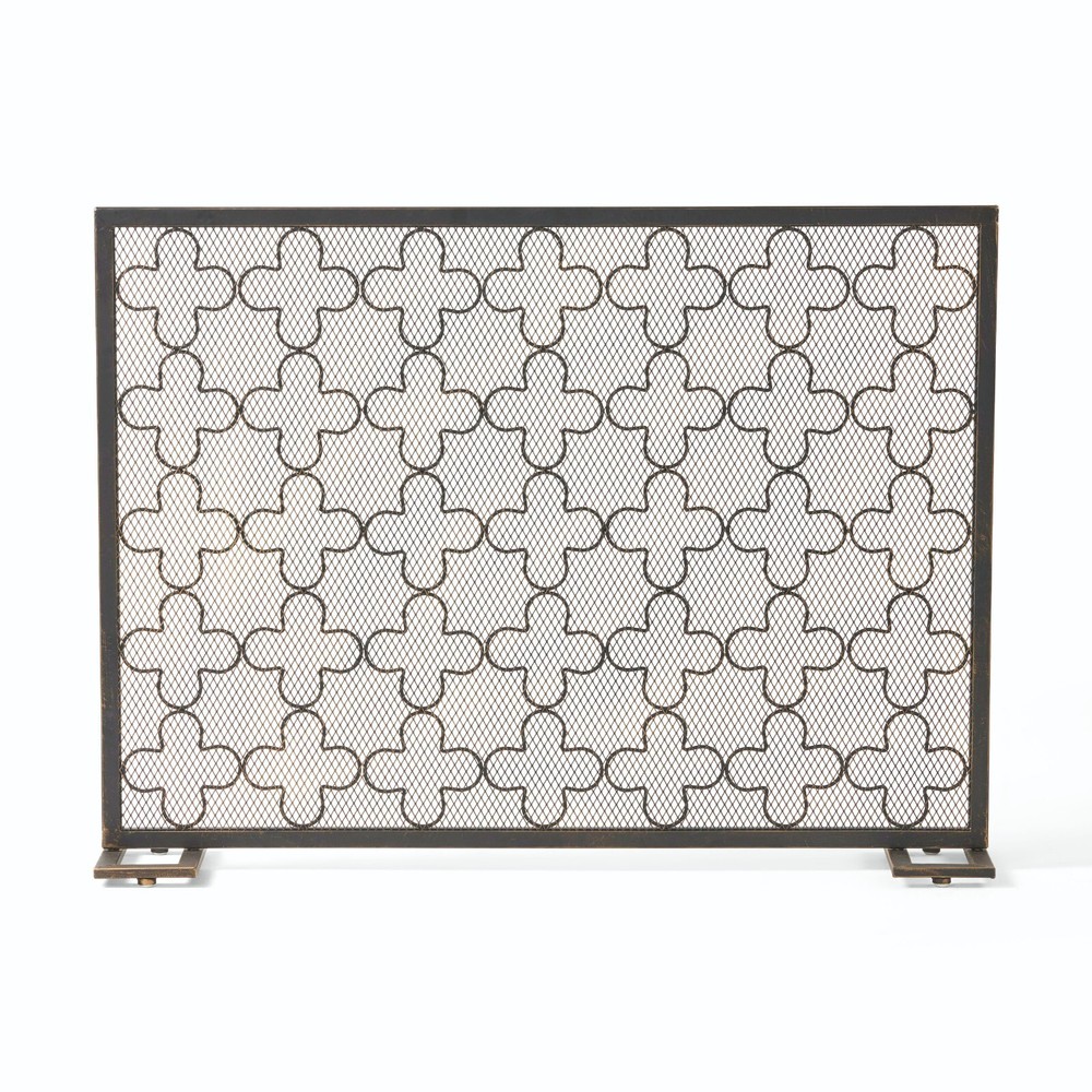 Uriah Modern Single PanelIron Firescreen