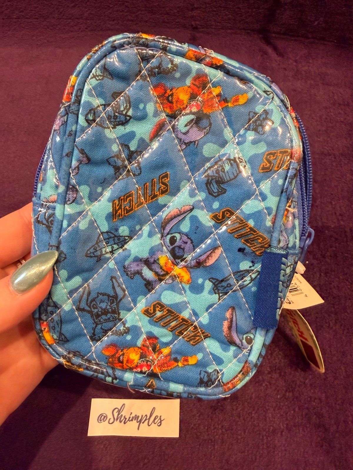 DISNEY STITCH Miniature Purse Wallet Bag Zipper Case Lilo & Stitch NEW With Tags