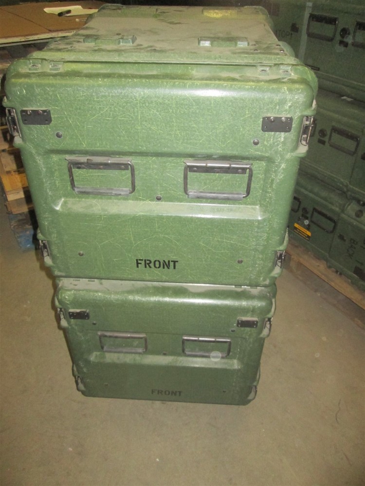 Rackmount 09U x24 Slide Out General Dynamics Composite Shock Mount Rack Case C