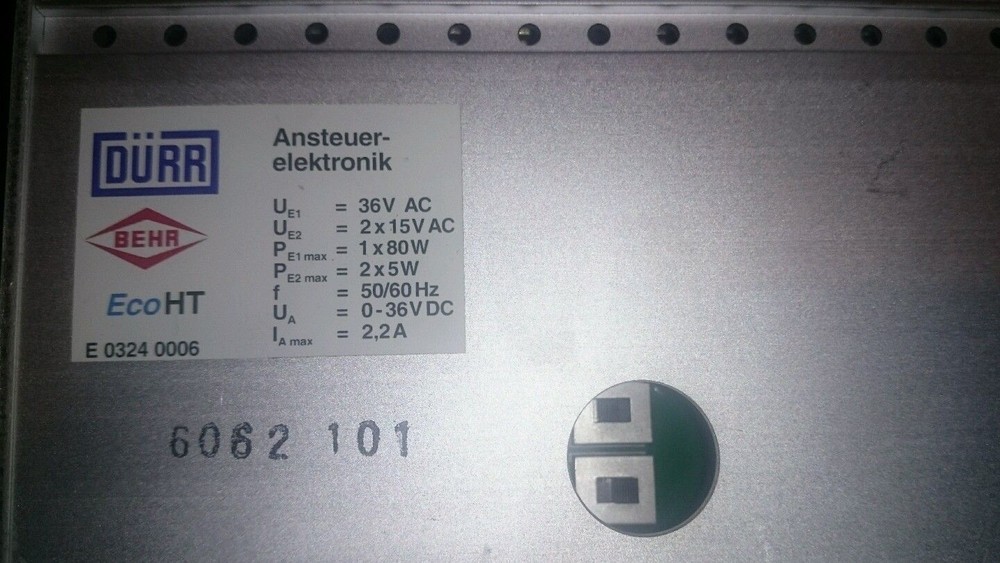 EcoHT, Dürr Behr, 6062101 control electronics