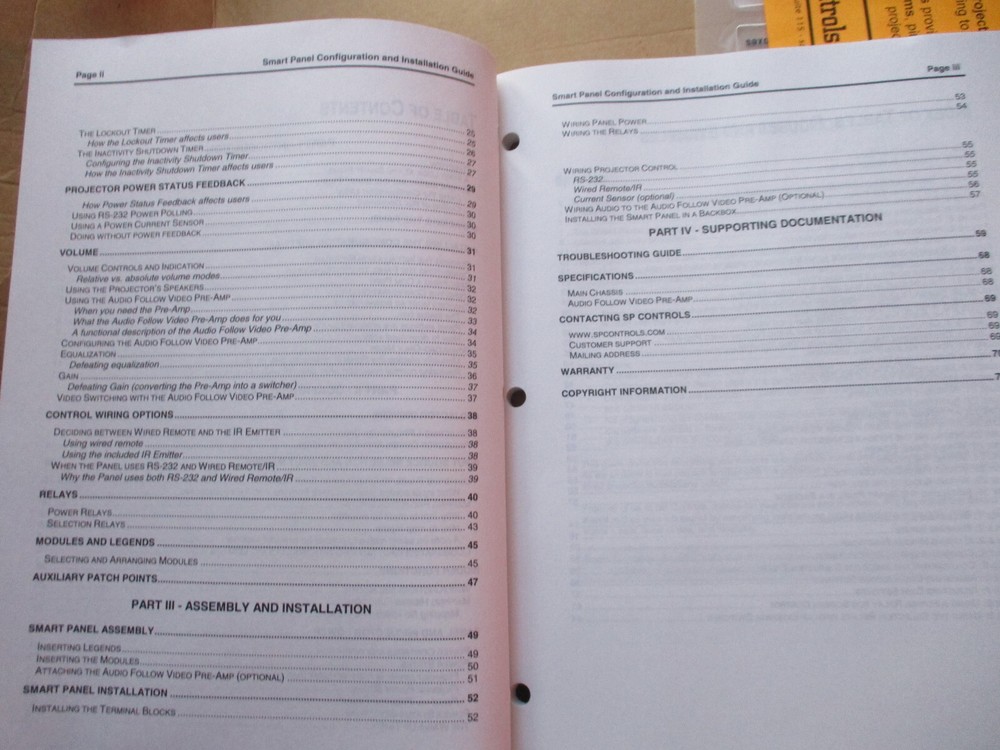 SP Controls Smart Panel Small Projector Controller SP2-CHAS Black LIGHTS UP