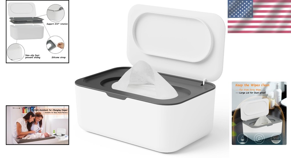 Effortless Pull Wipe Holder for 80 Wipes - Durable & Versatile Baby Essential