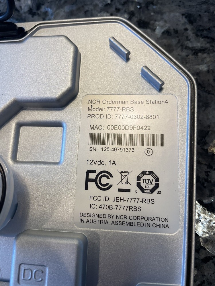 NCR Orderman Base Station4 Model 7777-RBS