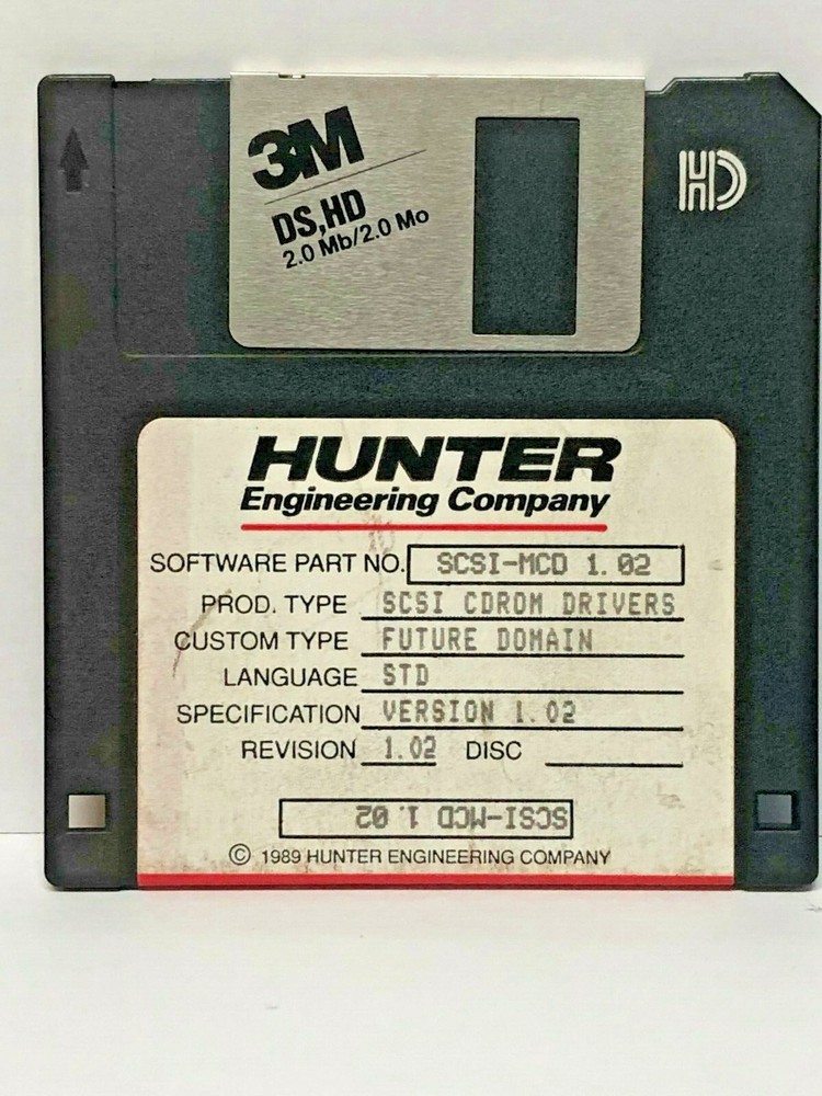 Hunter SCSI MCD 1. 02 WinAlign Alignment Floppy Disk Software P-58