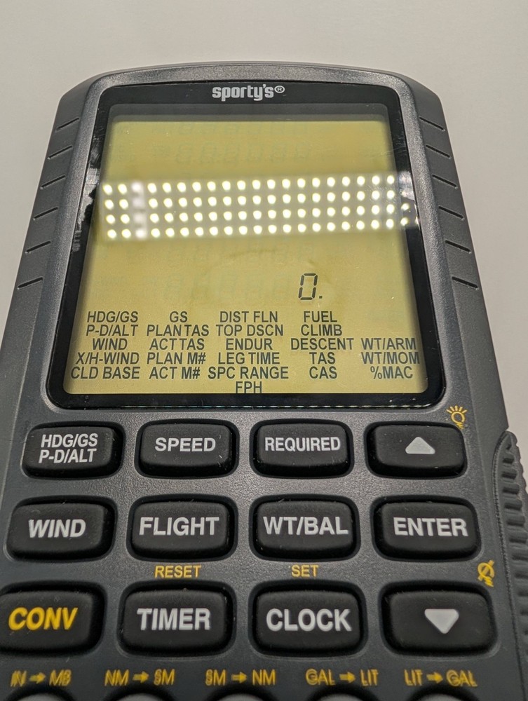 Sporty's E6B Electronic Flight Calculator. No Box