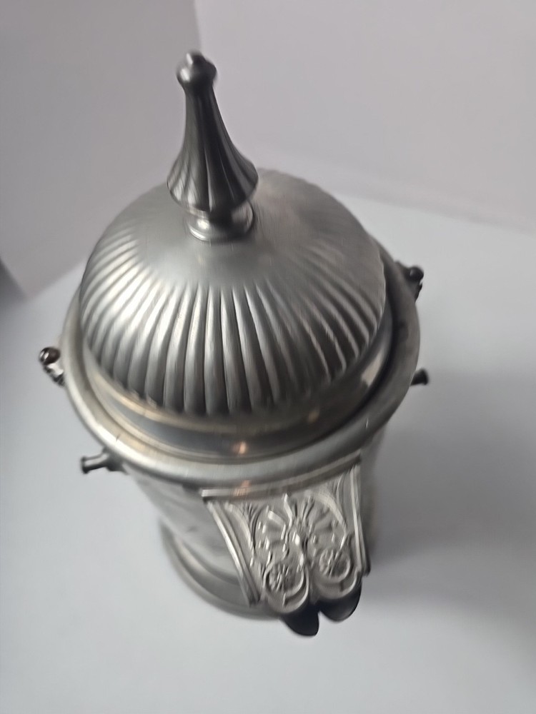 Antique 1879 Silver Plated Reed & Barton Coffee Ice Pitcher 14"