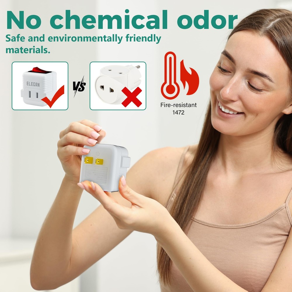 2 Prong Outlet Extender with On/Off Switch 2 Pack, Power Switch Outlet Adapte...