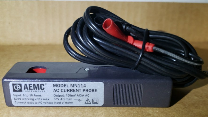 AEMC MN114 AC Current Probe | 1mA-10A Range | 100mV/A Output